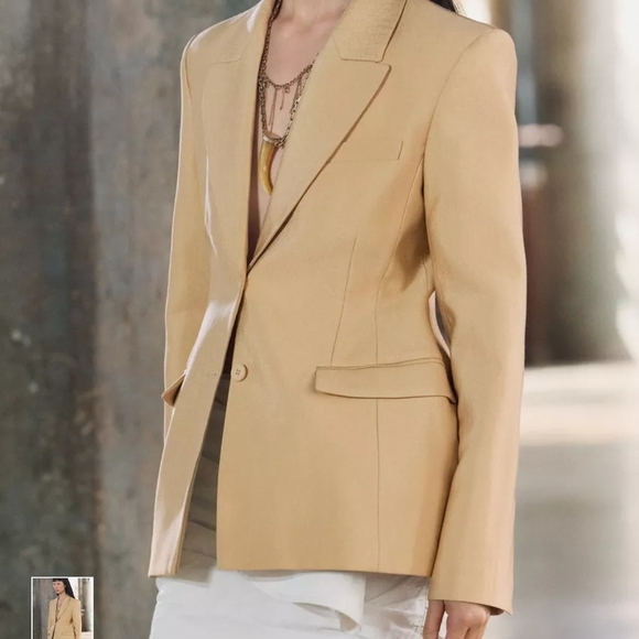 Zara Gold Blazer And Trouser Set Large - Picture 2 of 16